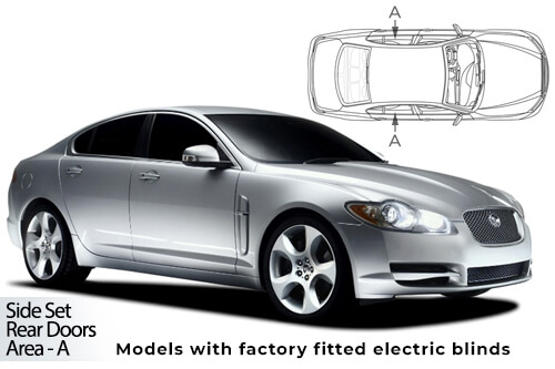 UV Car Shades Jaguar XF 08-15 Rear Door Set