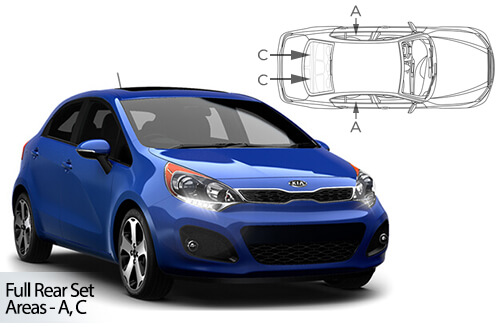 Car Shades Kia Rio 5dr 11-17 Full Rear Set