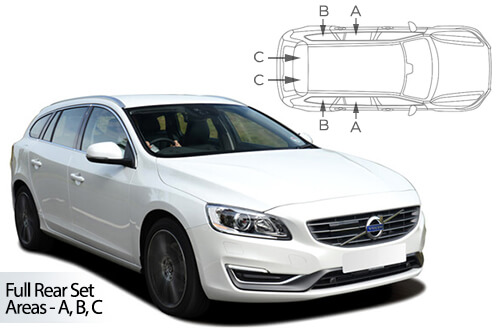 Car Shades Volvo V60 Estate 10-18 Full Rear Set